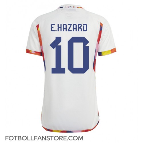 Belgien Eden Hazard #10 Borta matchtröja VM 2022 Kortärmad Billigt